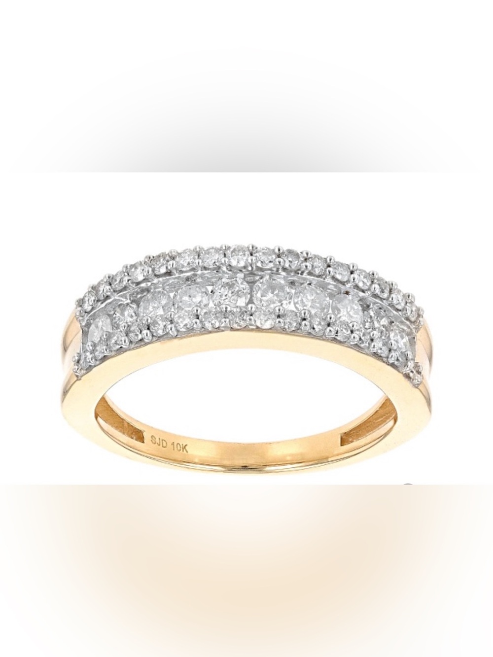 Diamond Band Ring 10K Yellow Gold Size 6